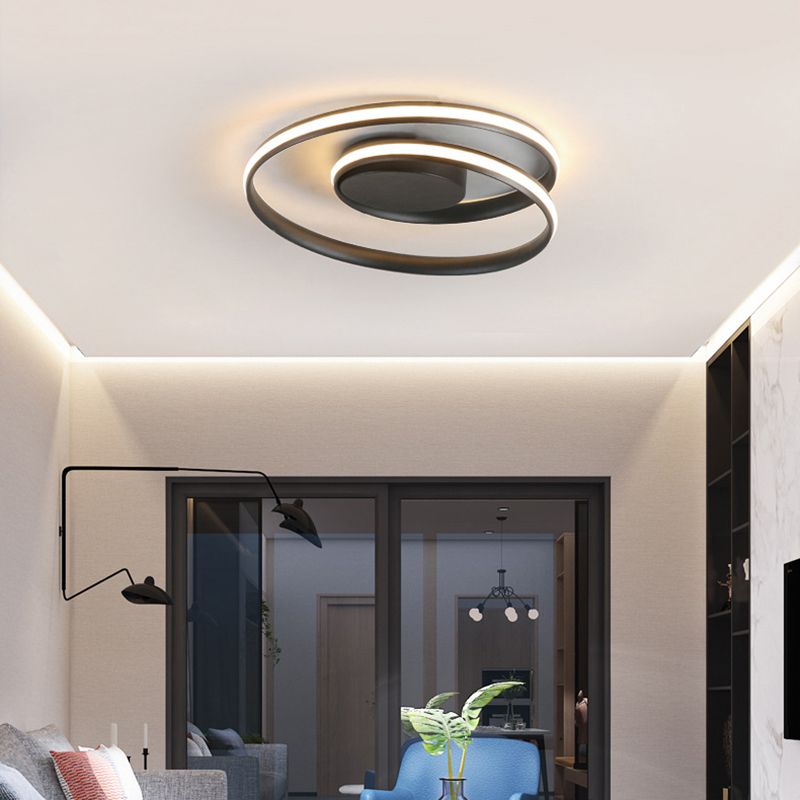 Metalen ringen semi-inbouwlamp moderne slaapkamer en woonkamer semi-inbouwlamp