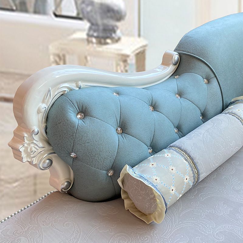 133.86"L x 74.8"W x 47.24"H Glam 5-Seat Cushion Back Sectional Rolled Arm Sofa and Chaise