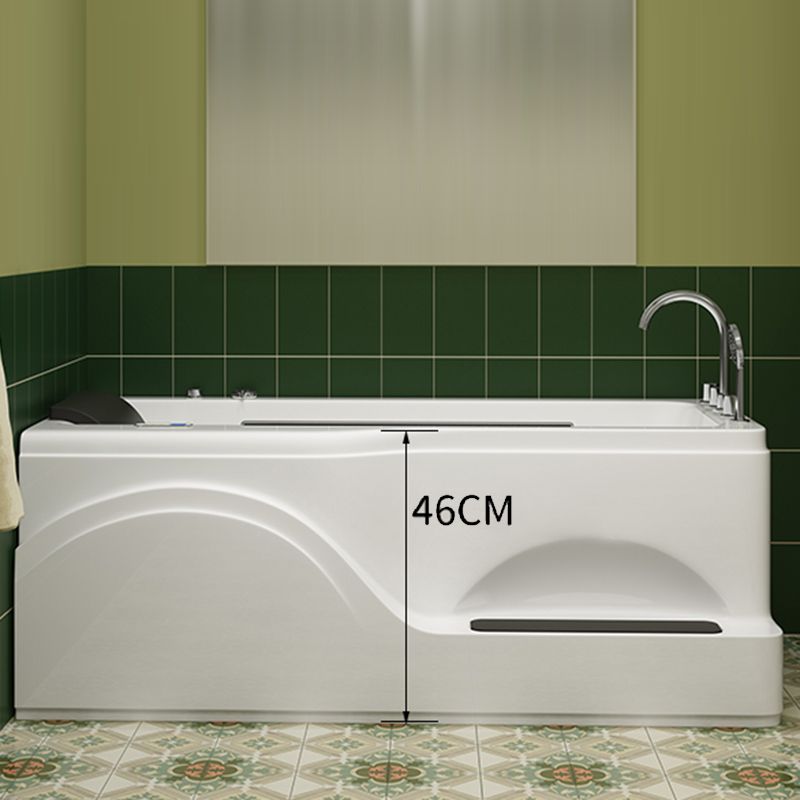 Rectangular Alcove Bathtub Acrylic Home Bath Tub in White for Bathroom