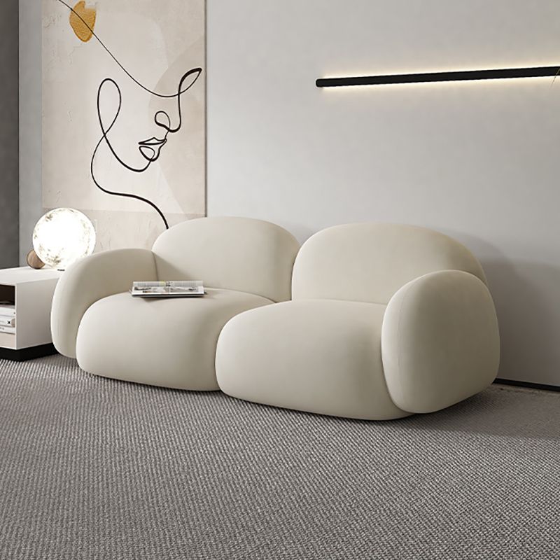 Contemporary Cushions Rolled Arm Living Room Stationary Settee