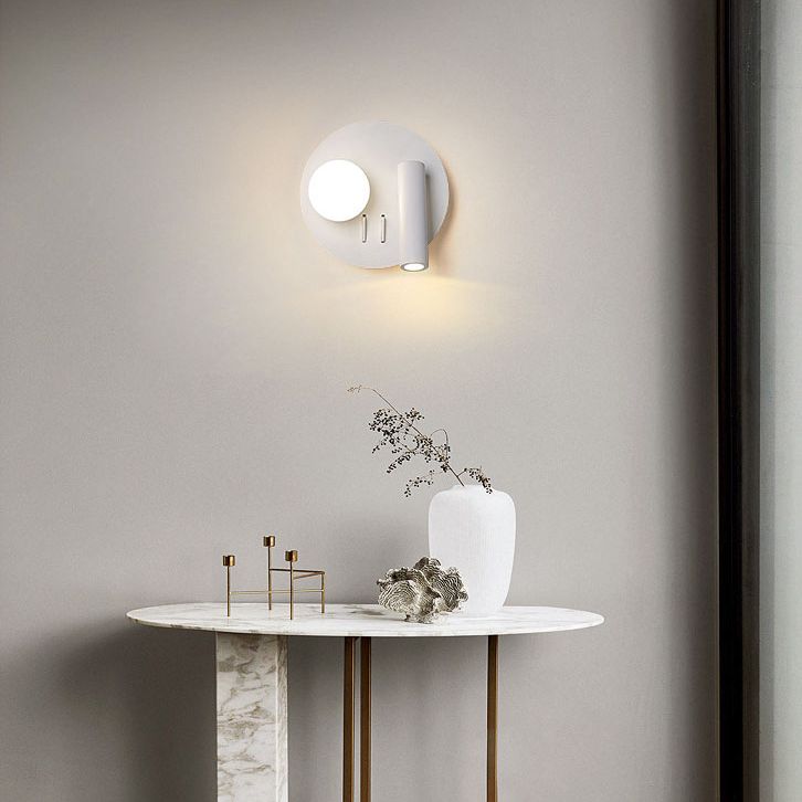 Minimalismo a 1 luce ACRILICO SCONCE LAMPAGNO MOLTO BIANCA PER CAMERA DA LETTA