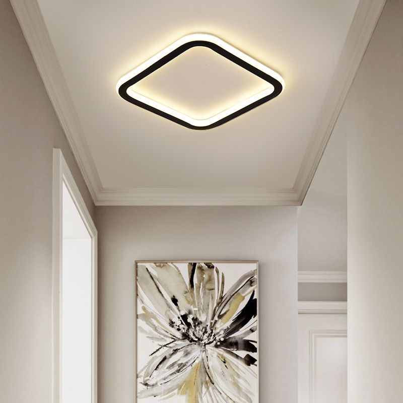 Contemporary Geometric Ceiling Light Fixture Metal LED Aisle Ceiling Mount Lamp Fixture