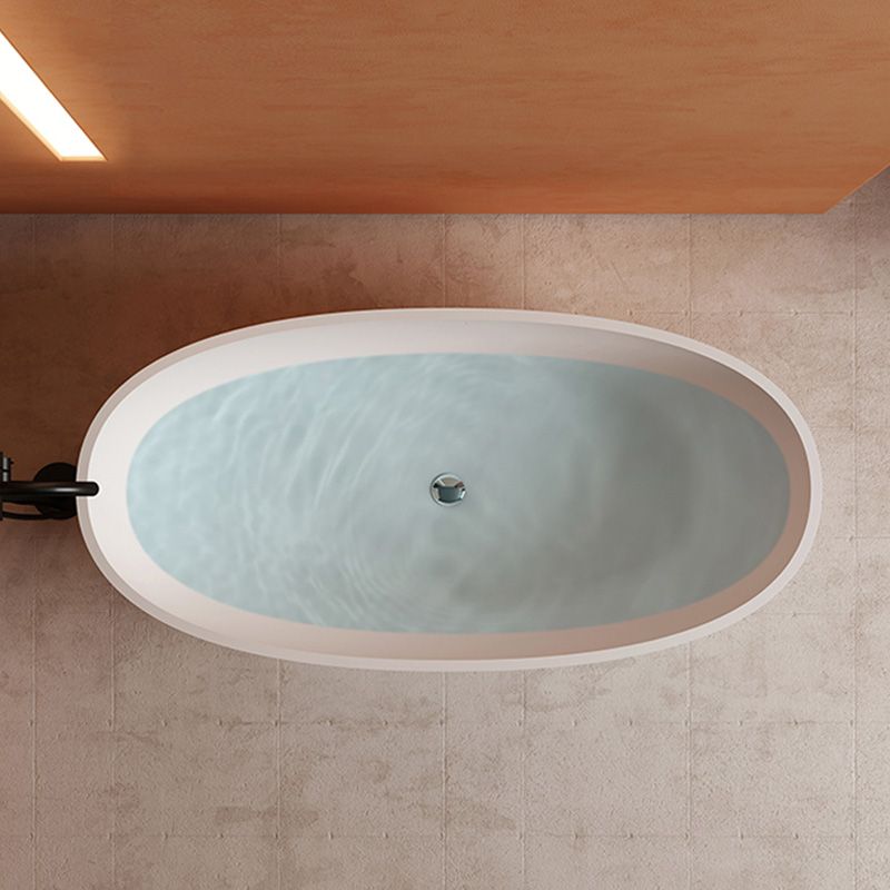 Antique Finish Oval Soaking Bath Stand Alone Modern Bath Tub