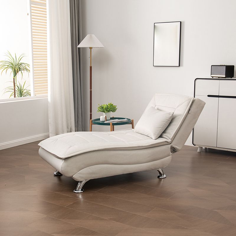 Modern Chaise Lounge Solid Color Armless Chaise Lounge Sofa for Bedroom