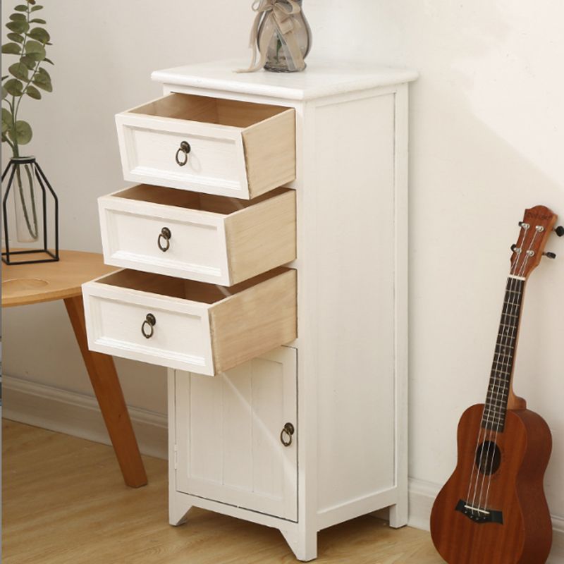 Industrial Bracket  Legs Accent Cabinet with Door and Drawers Storage Cabinet