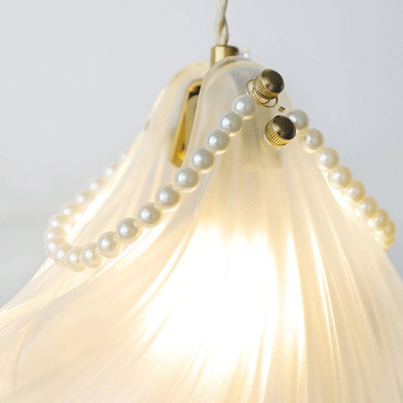 Modern 1-Light Shape Wall Light Fixtures Glass Wall Lamp for Bedroom