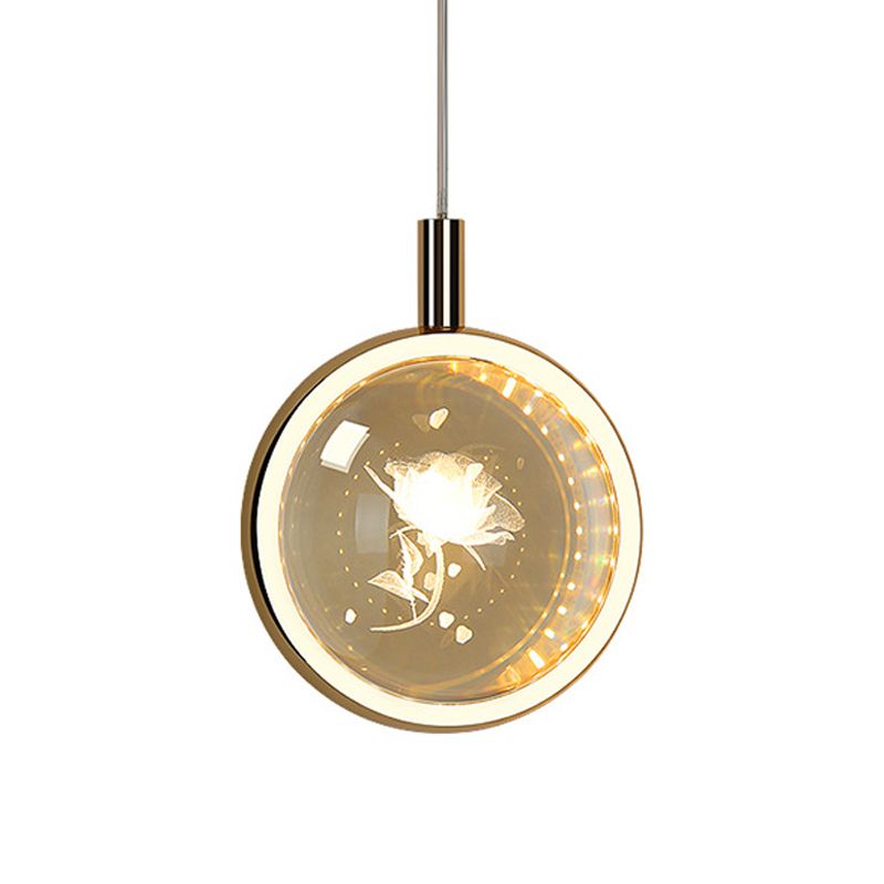 Ball Hanging Lights Modern Style Crystal 1 Light Pendant Light Kit