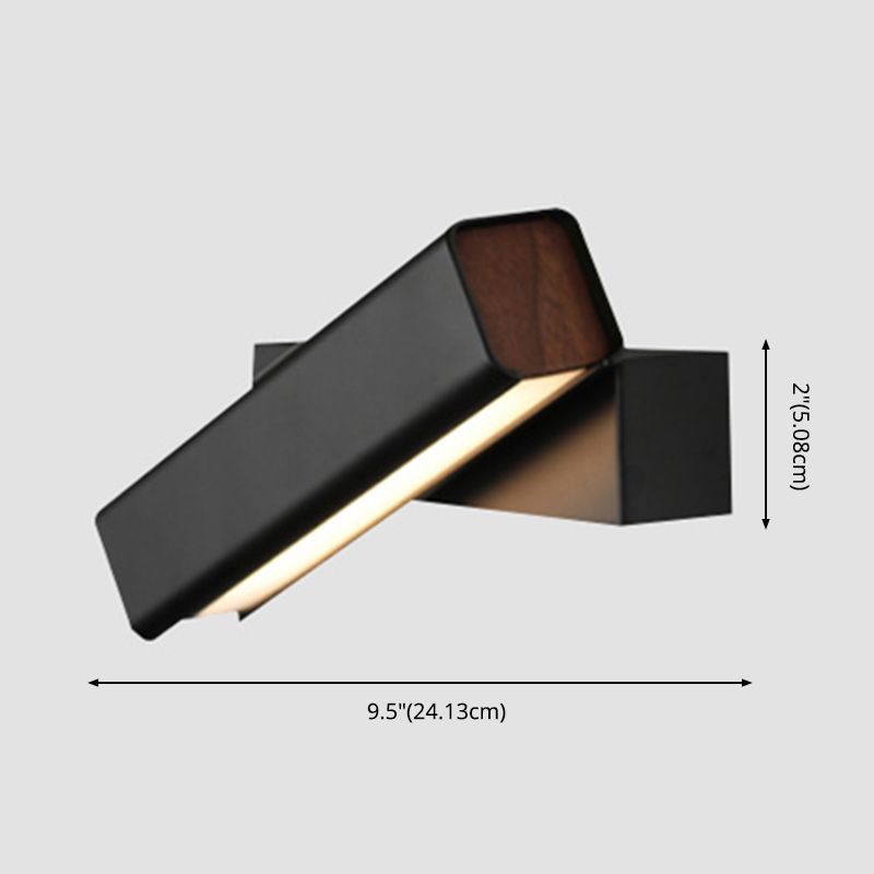 Luz de pared giratoria LED de aluminio en una lámpara de pared acrílica de estilo conciso moderno para dormitorio