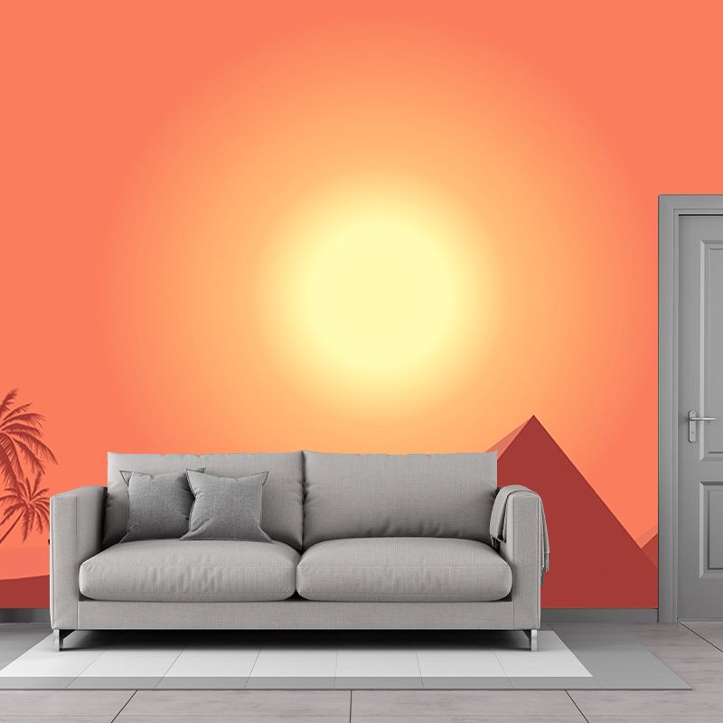 Desert Mildew Resistant Wallpaper Illustration Sleeping Room Wall Mural