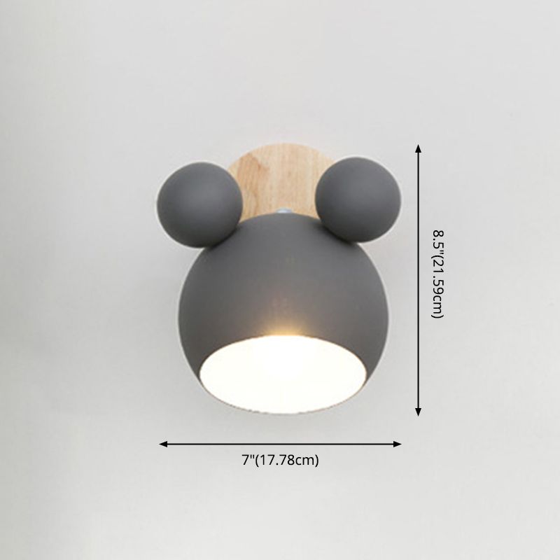 Luz de pared de madera en el estilo de hierro forjado de estilo de madera en el dormitorio