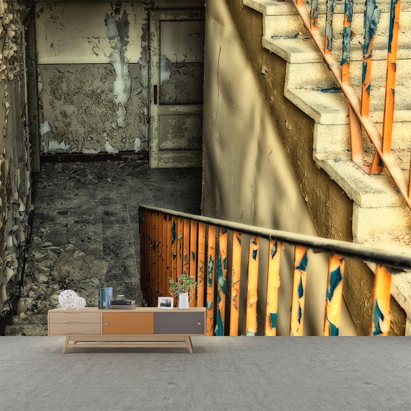 Customized Modern Stairs Building Mural Wallpaper Wall Covering for Accent Wall