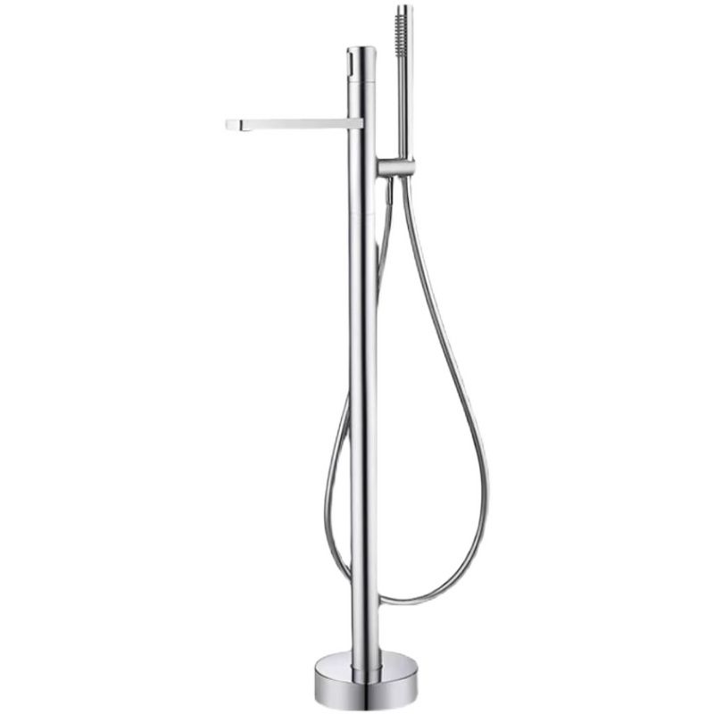 Floor Mounted Metal Freestanding Tub Filler Single Handle Freestanding Tub Filler Trim