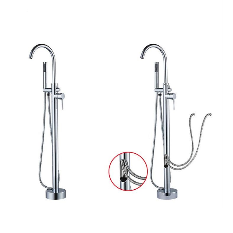 Modern Free Standing Tub Filler Faucet Copper Freestanding Tub Filler Trim