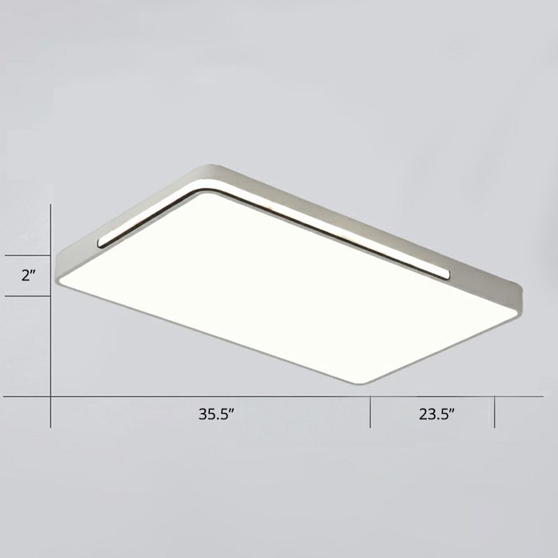 Nordische geometrische LED-Deckenleuchte für die Oberflächenmontage, Metall-Wohnzimmer-Einbauleuchte in Weiß