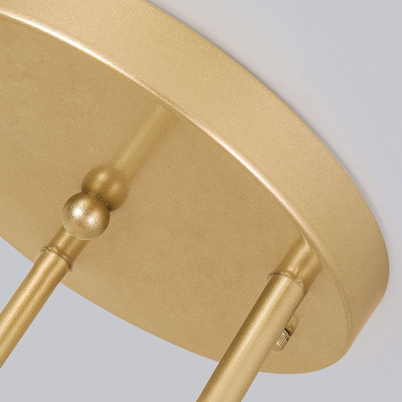 Bookstore Living Room Stacked Ceiling Light Metal Contemporary Semi Ceiling Mount Light