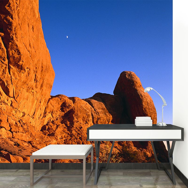 Orange Arches National Park Mural Decal Stain Resistant Modern Hallway Wall Art, Custom Size