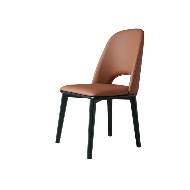 Industrial Home Indoor Chair Solid Wood Legs Dining Armless Chair