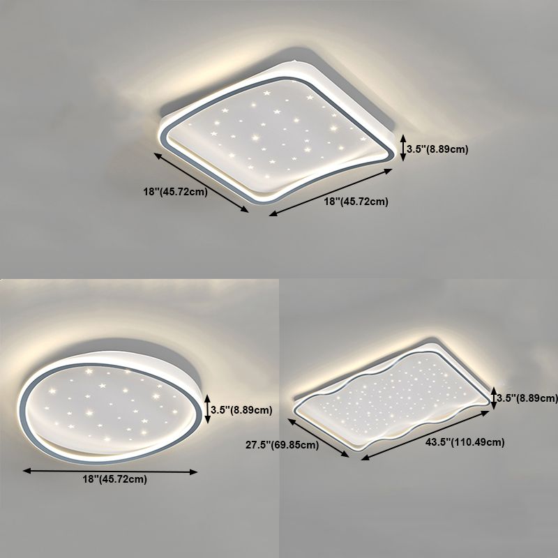 Geometrie Form LED Deckenleuchte Moderne Aluminium 1 Light Flush Mount für Halle