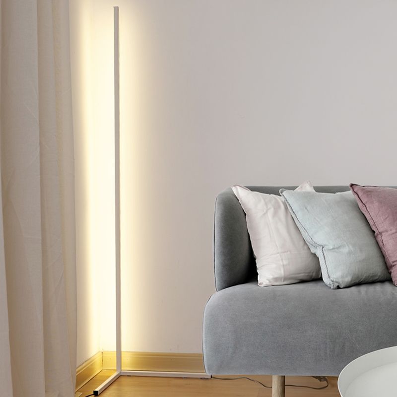 Contemporary Style Linear Shape Floor Lamp Metal Single Light Floor Lamp