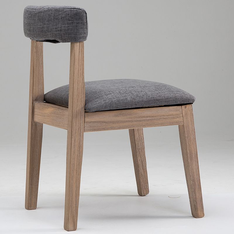 Country Style Solid Wood Dining Room Chair Open Back Dining Side Chair
