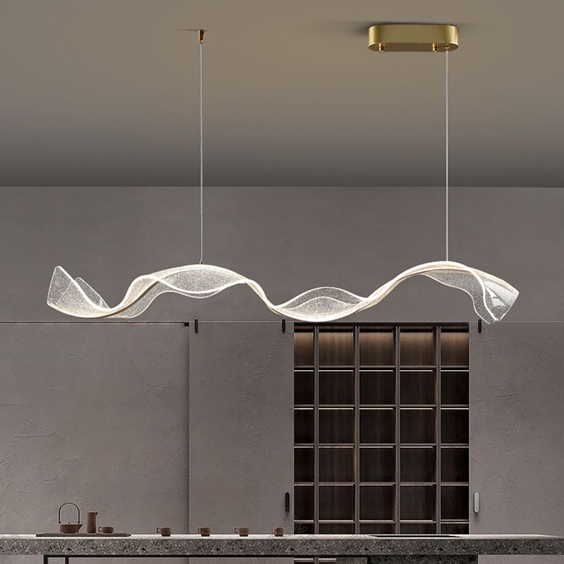 Nordic Island Lighting Fixture Acrylic LED Pendant Light for Dining Room