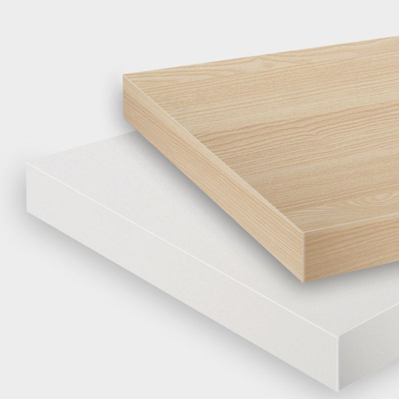 Floating Top Coffee Table with Shelf and 4 Legs Wooden Coffee Tabl