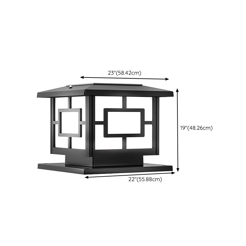 Modern LED Pillar Light Minimalist Solar Lighting Fixture for Garden