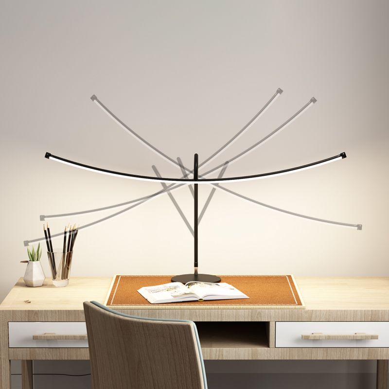 1 Light Linear Table Lighting Modern Style Metal Table Lighting for Bedroom
