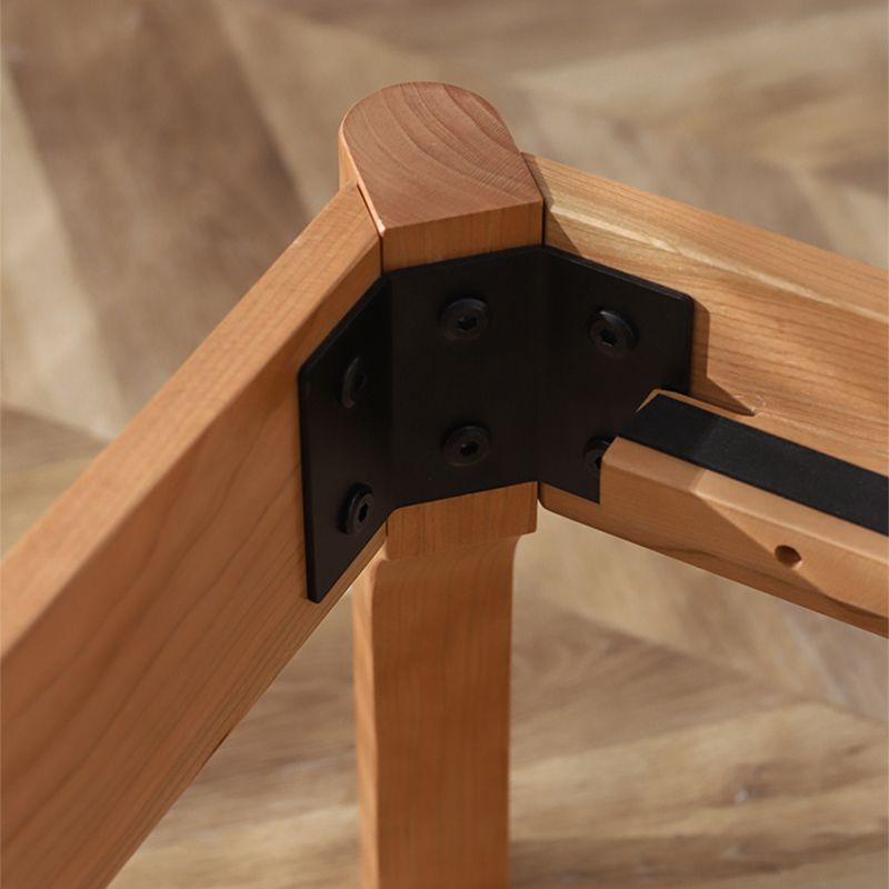 Tropical Standard Bed Cherry Solid Color Bed Frame With Custom Gold Legs