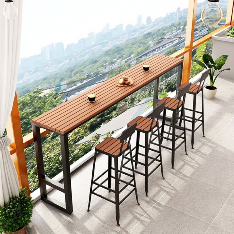 Iron Frame Bar Stool in Black and White Contemporary Low Back Armless Bar Stool