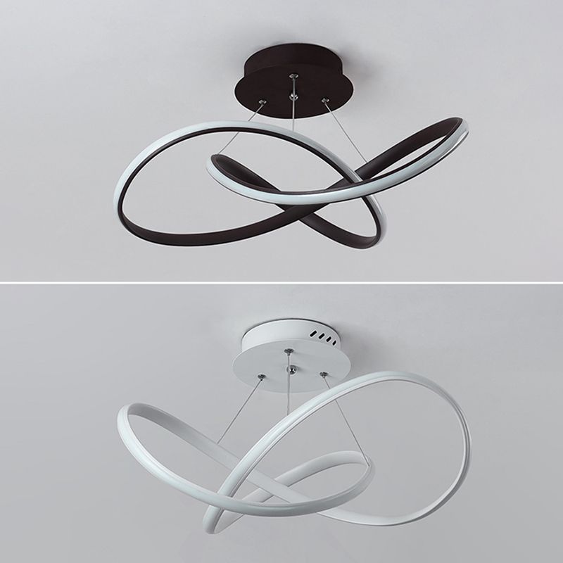 Geometry Line LED Ceiling Light Silicone Shade Modern Flush Mount Lamp for Bedroom