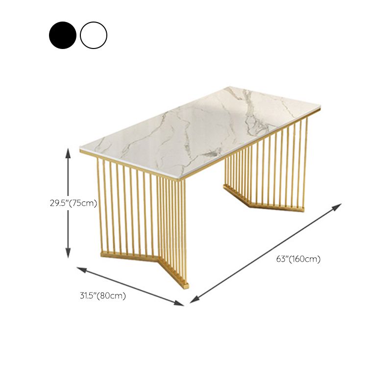 Contemporary Sintered Stone Dining Table Rectangle Dining Table for Home Use