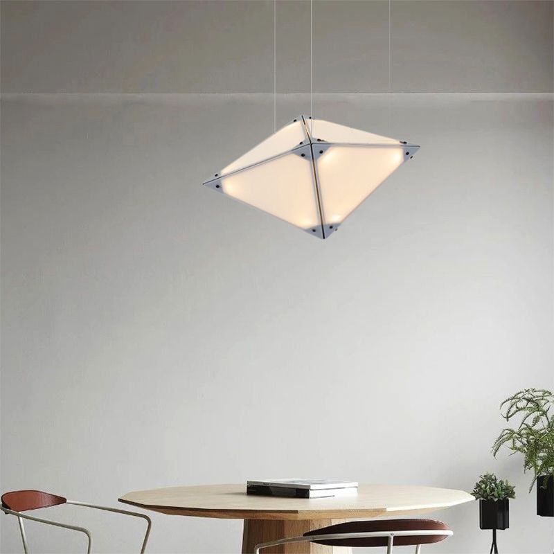 Postmodern Geometric Suspended Lighting Fixture Metallic Pendant Lighting Fixtures for Restaurant