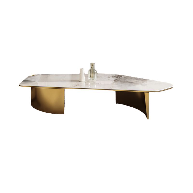 Faux Marble Coffee Table No Distressing Free-Form Single Coffee Table