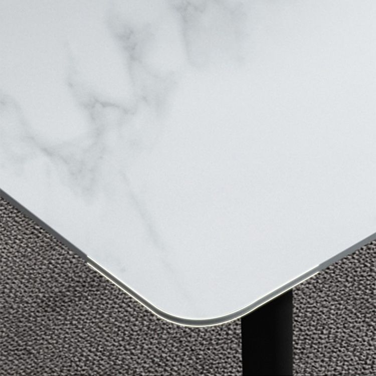 Stone Dining Room Collection Industrial Style Rectangle 4 Legs Dining Table