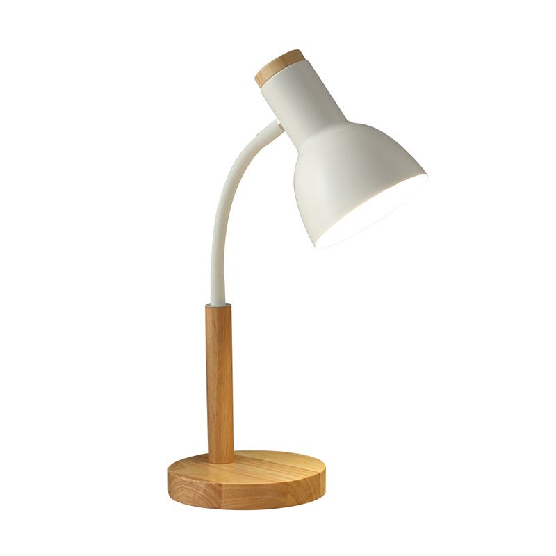 Macaroon Style Night Table Lamps Bell 1-Light Nightstand Lights with Metal Shade for Bedroom