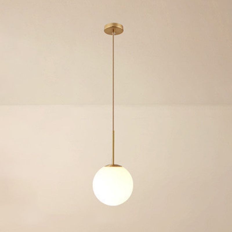 Moderner Stil Kugelform Pendelleuchte Glas 1 Licht Anhängerlampe für Wohnzimmer