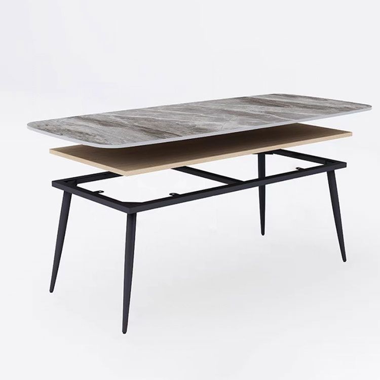 Modern Kitchen Sintered Stone Dining¬†Set with Standard Height Dining¬†Room¬†Table¬†Set