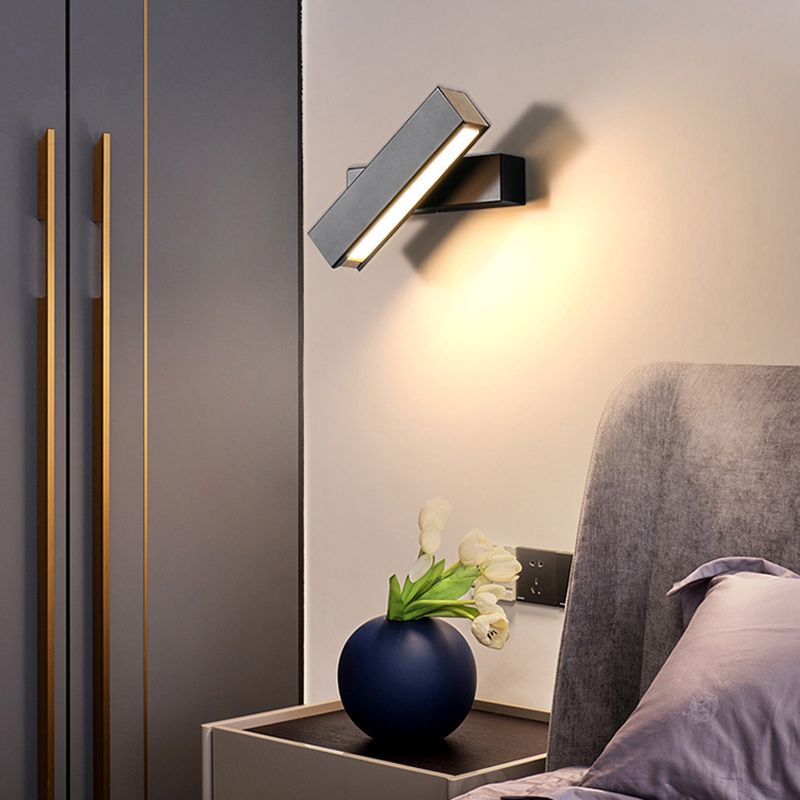 Square Shape Metal Wall Light Modern Style 1 Light Wall Lighting Fixtures