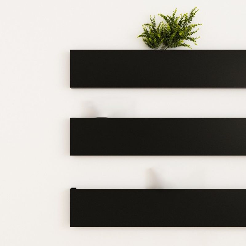 Closed Back Floating Bookshelf Contemporary Metal Bookcase with Shelves