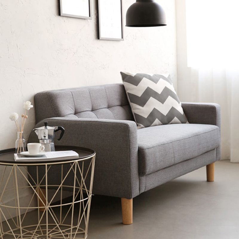 Standard Biscuit Back Settee Sofa Contemporary Square Arm Settee Loveseat