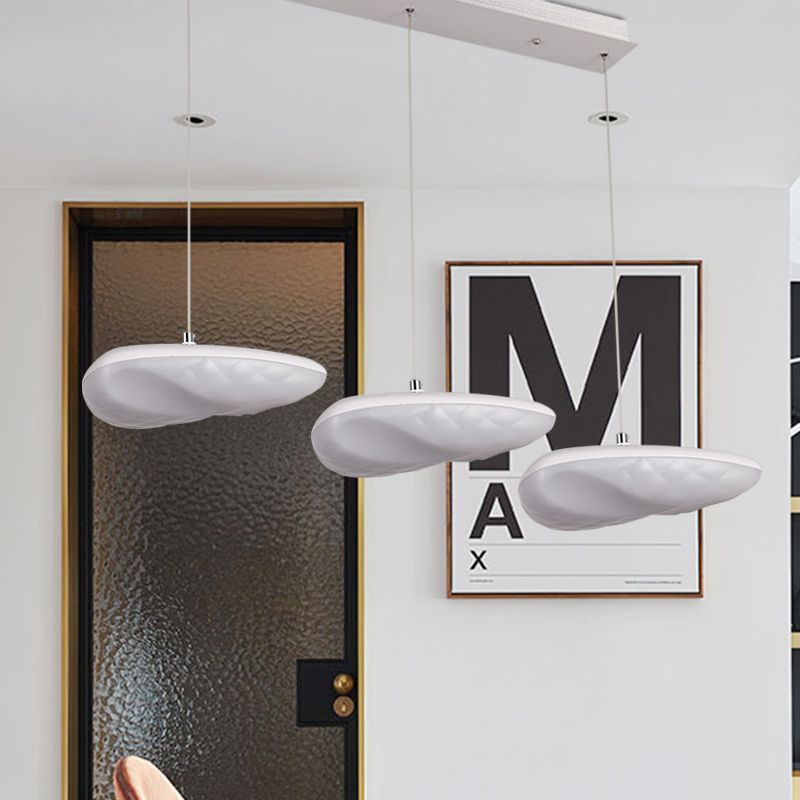 Iluminación geométrica blanca Simplicidad 3/7 cabezas LED Metal Kit de luz colgante con dosel redondo/lineal