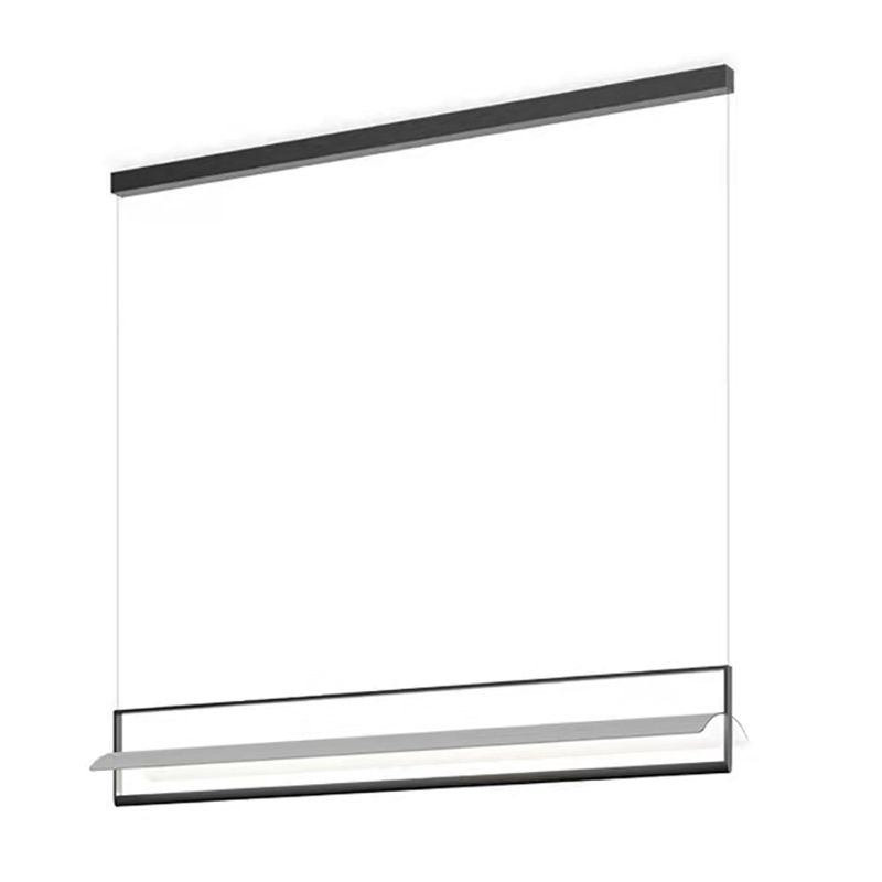 Contemporary Style Linear Hanging Pendant Light Metal 1- Light Hanging Light