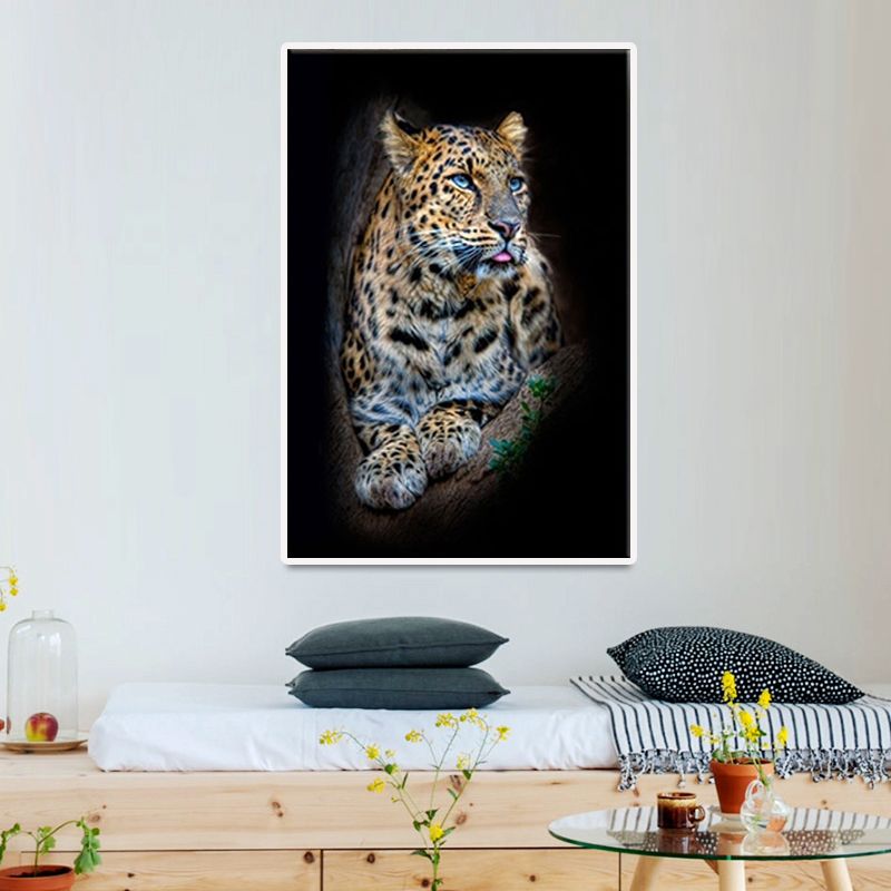 Photographie d'animaux sauvages, décoration murale pour salon, couleur foncée, Surface texturée