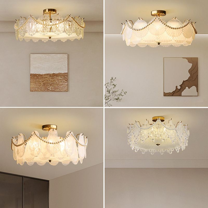 Glass Shade Flush Mount Ceiling Light Modern Flush Mount Ceiling Fixture
