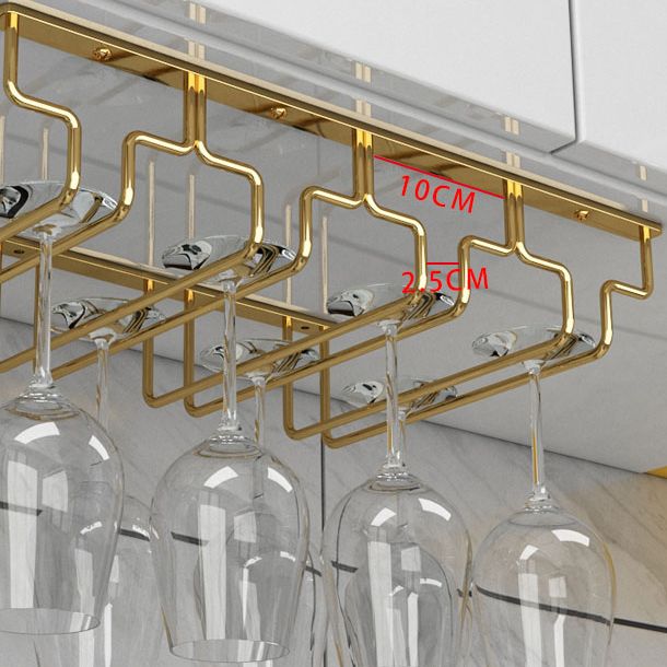 Modern Hanging Wine Glass Rack Metal Glass & Stemware Holder for Kitchen