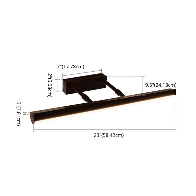 Moderno stile minimalista aerodinamico aerodinamico aerodinamico illuminazione con applique in alluminio per bagno per bagno