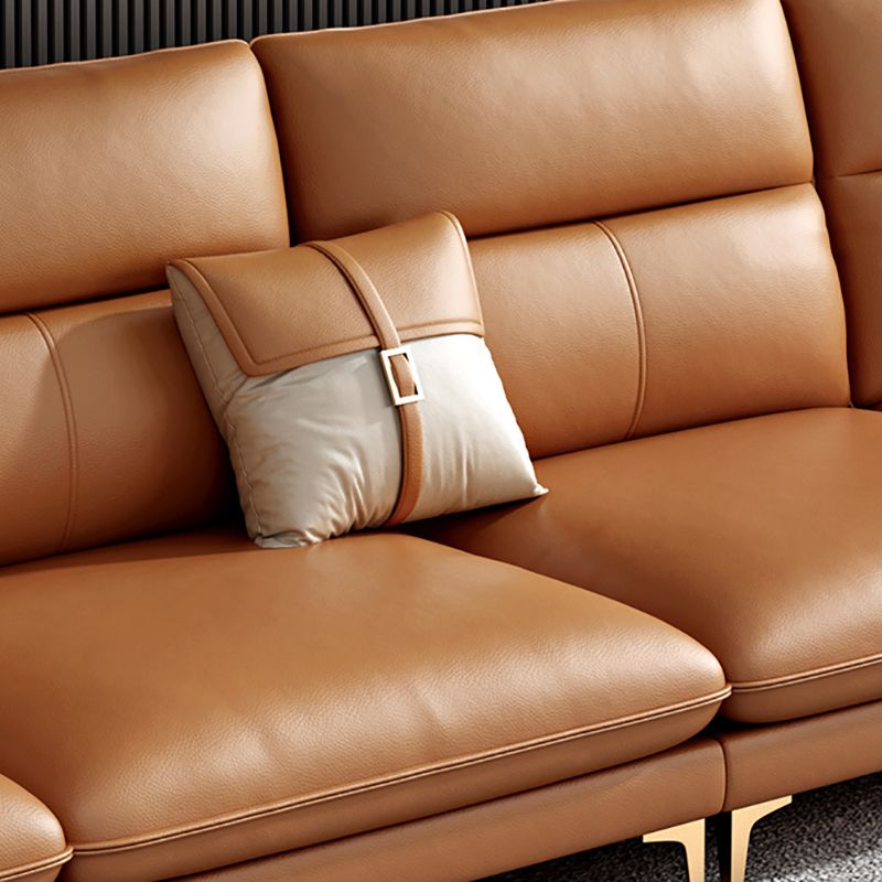 Modernism Sectional Sofa Flared Arm Cushion Back Sectional Sofa