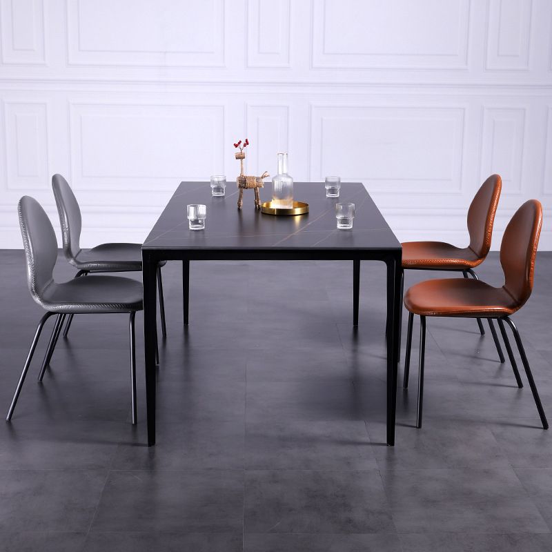 Contemporary Side Chair PU Leather Dining Chair for Home Use