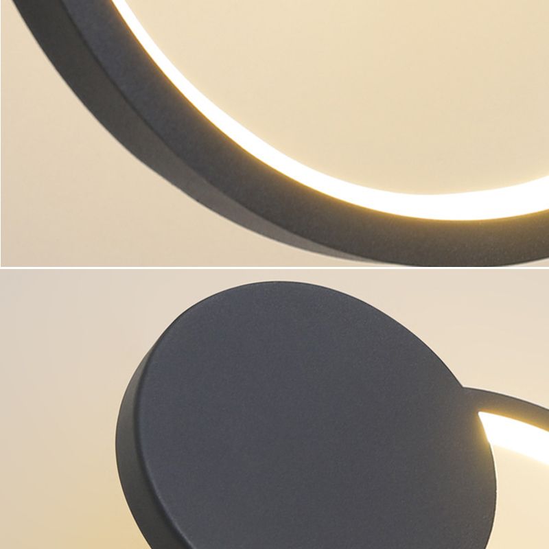 Acrylic Geometric LED Pendant Light in Modern Simplicity Wrought Iron Hanging Lamp for Living Room